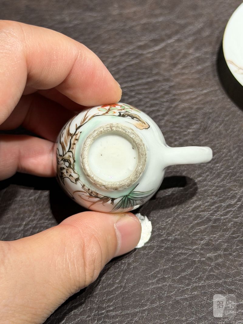 清乾隆 粉彩花鸟纹茶具一套25件 - 图56